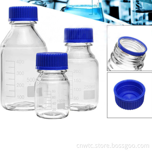 Lab Glass Bottles: 250ml & 500ml Boro3.3 Borosilicate Reagent Media Bottles